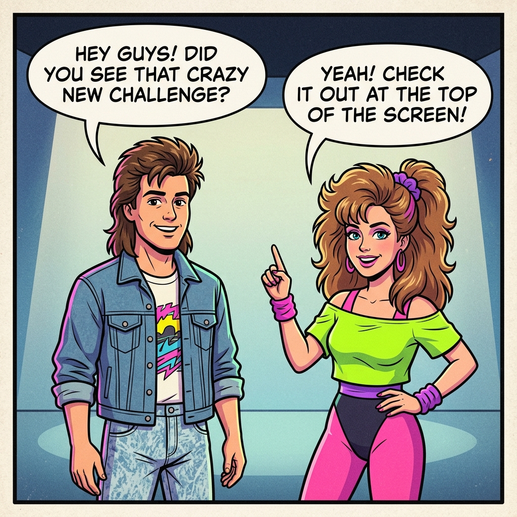 Retro 80s theme character preview